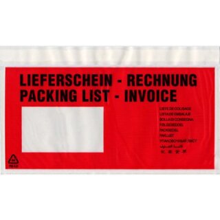 Dokumententasche, DIN-Lang, 240 x 131 mm, Lieferschein /...