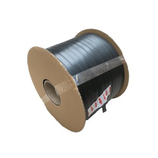 PP-Umreifungsband: 10 x 0,60 mm, schwarz, Kern: 62 mm
