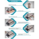 Abroller fr Packpapier mit Schlauchbildung und Abrifunktion fr bis zu 600 mm breite Papierrollen