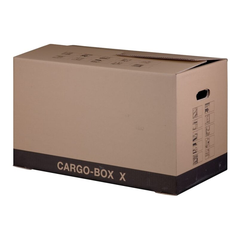 Cargobox Gre X mit Grifflcher, braun - Innenma 637x340x360 mm (0,017 m)