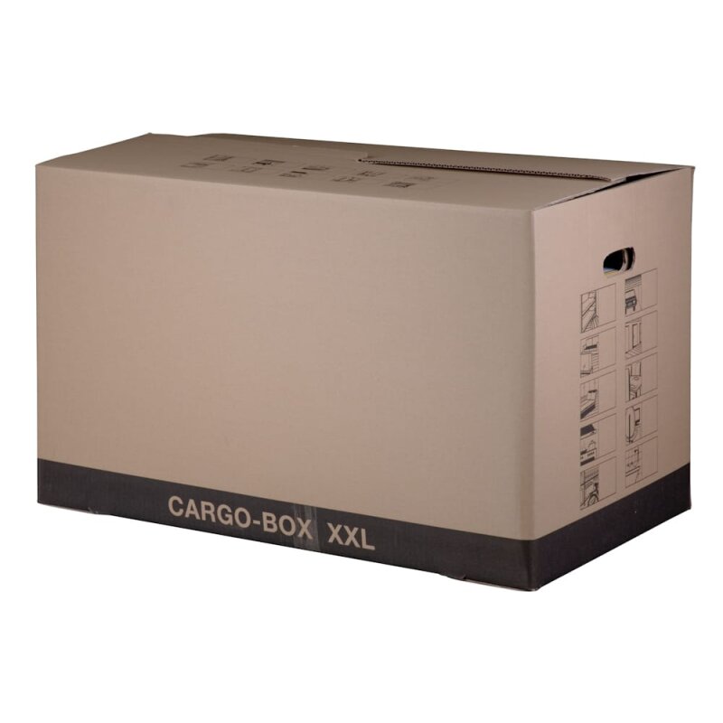 Cargobox Gre XXL mit Grifflcher, braun - Innenma 750x420x440 mm (0,14 m)