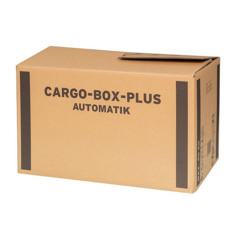 Cargobox Plus mit Automatikboden und Grifflöcher, braun - Innenmaß 650x350x370 mm (0,084 m³)