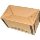 Cargobox Plus mit Automatikboden und Grifflcher, braun - Innenma 650x350x370 mm (0,084 m)