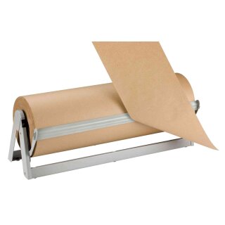 Papierabroller für Papierrollen mit Abrißschiene horizontal