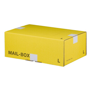 Mailbox-Versandkarton L, 395 × 248 × 141 mm innen, gelb