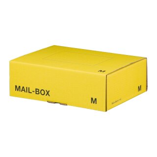 Mailbox-Versandkarton M, 331 × 241 × 104 mm innen, gelb