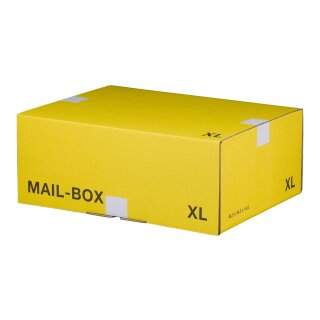 Mailbox-Versandkarton XL, 460 × 333 × 174 mm innen, gelb