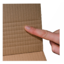 Ordnerversandverpackung mit Haftklebung und Aufrei&szlig;faden braun
