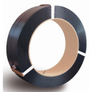 PP-Umreifungsband 15,5&times;0,85 mm gepr&auml;gt schwarz &ndash; 430 kg &ndash; 406 mm Kern