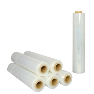 Handstretchfolie 20 µm transparent – 150 % Dehnung – 270 m Rolle
