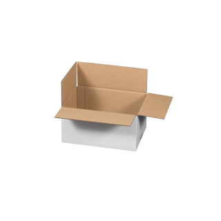 Versandkarton, weiß, 1-wellig, 295 x 195 x 90 mm