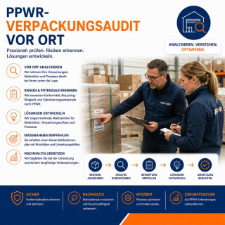 PPWR-Verpackungsaudit vor Ort für Transportverpackungen